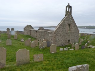 photo of Lady Kirk Pierowall's Church burial ground