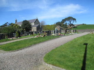 photo of Sacred Heart's Church burial ground