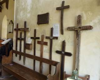 photo of Old Church WW1 Wooden Crosses