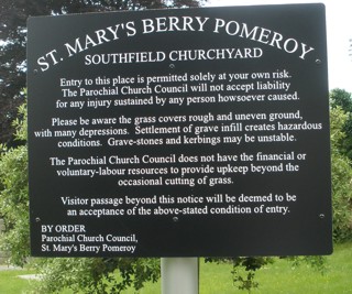 photo of Southfield's Church burial ground