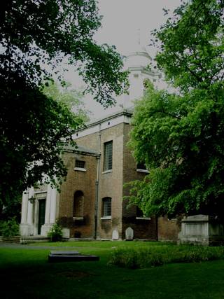 photo of St Mary on Paddington Green's Church burial ground