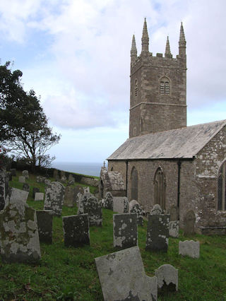 photo of St Morwenna's Church burial ground