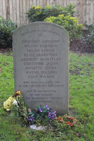 photo of Lockington Rail Crash Memorial