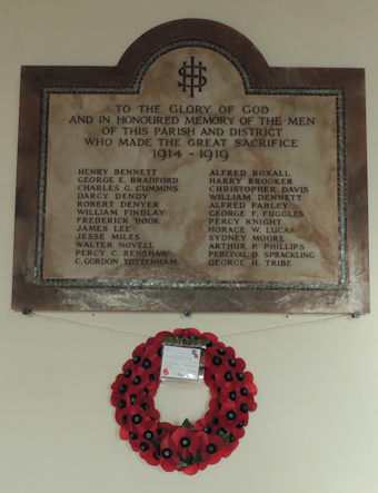 photo of 1914-18 memorial plaque