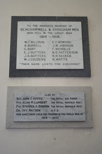 photo of St Mary (roll of honour)