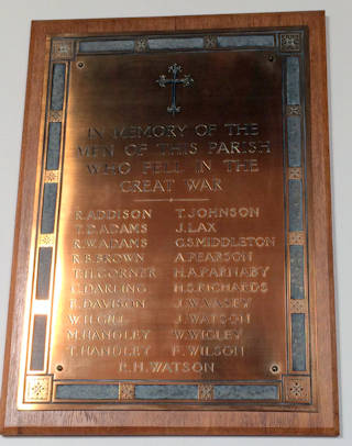 photo of St Peter (roll of honour)