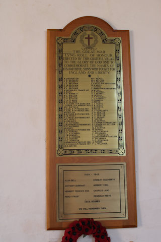 photo of St Margaret (roll of honour)