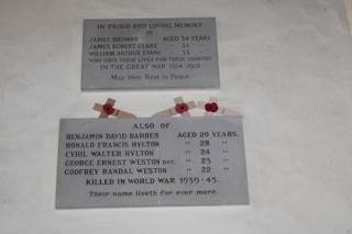 photo of All Saints (roll of honour)