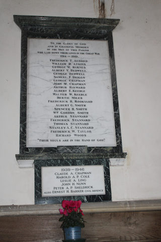 photo of All Saints (roll of honour)