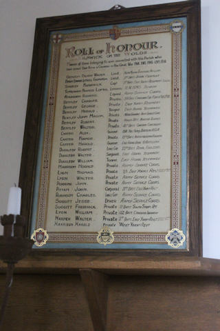 photo of All Saints (roll of honour)