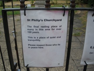 photo of St Philip's Church burial ground
