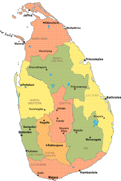 Sri Lanka map