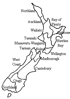 New Zealand map